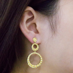 Orecchini pendenti lunghi a forma di otto con torsione, color oro, per donna, gioielli pendenti di tendenza - Product Image 2