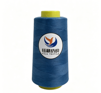 Fil à coudre 100% polyester haute ténacité ignifuge teinté 60/2 40/2 pour machine à coudre industrielle surjeteuse pour vêtements