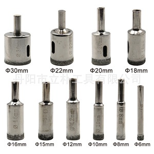 Li Pu Diamond Tipped Core Drill Bits 10mm To 30mm For Masonry Dry Cooling Bright Finish Set - Product Image 3
