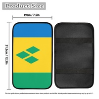 Tapis d'accoudoir pour console centrale de voiture, type fin, imprimé drapeau de Saint-Vincent-et-les Grenadines, coussin d'accoudoir confortable pour la conduite quotidienne