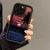 Coques de téléphone antichoc style Ins avec paysage de coucher de soleil pour iPhone 17 Air 16 15 Plus Pro Max 14 13 12 11 X – Housse de protection personnalisée