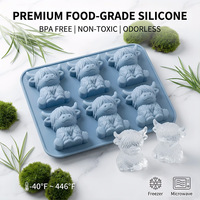 Moule à glaçons en silicone en forme de vache des Highlands, réutilisable, mini-bac à glaçons en forme de yak, qualité alimentaire sans BPA, pour whisky et bar