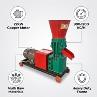 Machine à granulés d'aliments pour volailles et bétail, compacte, portable, facile à utiliser, pour usage agricole, type D, à matrice plate, à entraînement électrique, construction métallique