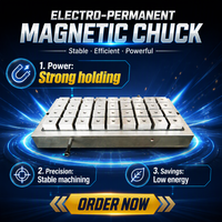Mandrin magnétique électro-permanent à aspiration non dégradant, structure rigide, haute précision, pour fraisage CNC