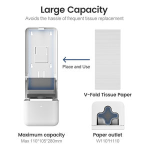 <span class=keywords><strong>Dispenser</strong></span> di Carta Igienica a Parete di Lusso in ABS con Piegatura a V per Bagno - Product Image 3