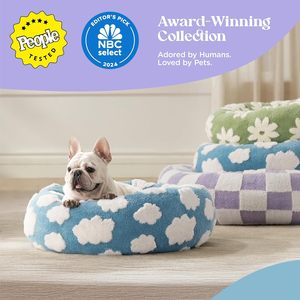 ZJH Cama grande para perros y gatos, <span class=keywords><strong>36</strong></span> pulgadas, Jacquard verde, peluda, lavable, moderna, para interiores, antiansiedad, calmante, cama para mascotas, antideslizante - Product Image 5