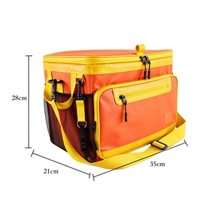 Sac isotherme de pêche OEM 15L en polyester imperméable, isolé, amovible, avec fermeture éclair, motif pied-de-poule - Product Image 3