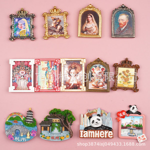 แม่เหล็กติดตู้เย็นรูปทรงแปลกตา วัดหลิงอิน หางโจว งานแฮนด์เมด ดีไซน์ดั้งเดิม ของที่ระลึก ของขวัญ - Product Image 5