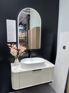 <span class=keywords><strong>Goldea</strong></span> 2025-Exhibiciones DE LA Feria de Cantón de estilo francés Gabinetes de baño con diseño de arco pintado - Product Image 2