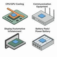 Coussin thermique haute performance en matériau TIM pour dissipateur de chaleur de CPU, GPU, puce IC, alimentation et électronique industrielle
