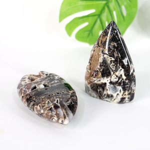 Wholesale Natural Healing Stone Carving Druzy Sphalerite <b>Crystal</b> Flame Carving for Home Decoration - Product Image 2