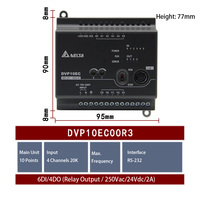 Nuevo PLC Delta DVP10EC00R3 Serie EC3 Original, 10 Puntos, 6DI, 4DO, Salida de Relé, Controlador Lógico Programable, Automatización Industrial