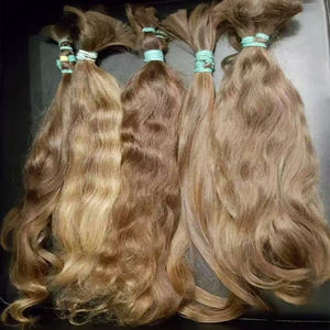 Miel rubia doble dibujado sin procesar crudo europeo virgen ruso eslavo Remy cabello humano coletas paquetes extensiones de cinta pelucas - Product Image 4