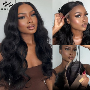 Unice วิกผมแท้13x4 HD แบบมีลูกไม้ด้านหน้ามีเชือกผูกตัดก่อน bleac - Product Image 3