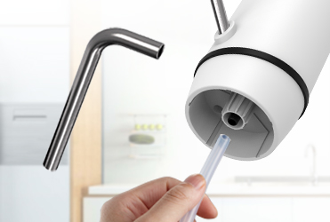 8W 2.4L/Min 1200mAh Water Bottle Pump Dispenser With Decorative Chamfer Top