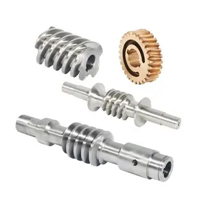 Metal CNC Machining Worm Gear Worm Shaft For 90 Degree Bevel Gear Reducer