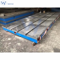 Banc de travail d'inspection et de mesure en fonte de précision sur mesure avec surface à rainures en T