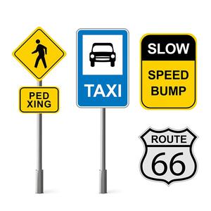 Segnale di avvertimento per la sicurezza stradale bordo limite di velocità rallentare i segnali di controllo del traffico Mobile in alluminio segnaletica stradale riflettente in metallo - Product Image 4