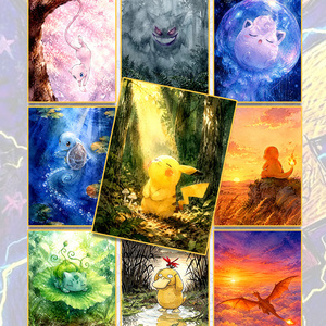 Cartes Pokémon à collectionner, mini-cartes peintes à la main, boîte mystère, première édition, jeux Game Boy, boîte en métal pour cartes, jeu de société - Product Image 1