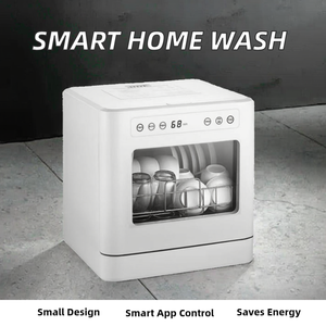 800W Entièrement Automatique Mini <span class=keywords><strong>Lave</strong></span>-Vaisselle Autoportante Efficace <span class=keywords><strong>Lave</strong></span>-<span class=keywords><strong>Verre</strong></span> Portable <span class=keywords><strong>Compact</strong></span> 8 Ensembles Nettoyage Rapide Économe en Énergie - Product Image 2