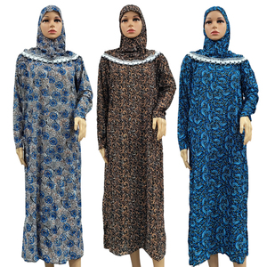 Hijabs Musulman 1 Pièce Abaya Vêtement <span class=keywords><strong>de</strong></span> Prière pour <span class=keywords><strong>Femme</strong></span> Dubaï Abaya Arabe Jibab Islam Fleurs <span class=keywords><strong>Djellaba</strong></span> Khimar Caftan Vêtements - Product Image 6