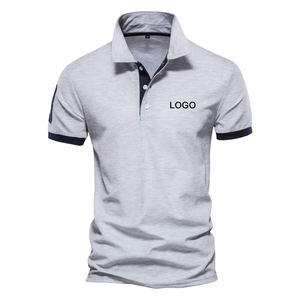Vente en gros de t-shirts <span class=keywords><strong>polo</strong></span> unis décontractés de haute qualité en tissu tricoté polos de golf grande taille avec logo brodé sur mesure polos pour hommes - Product Image 4