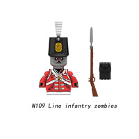 Figura de Zombi de Halloween, Figura Militar de la Segunda Guerra Mundial, Mini Infantería, Juez Presidencial, Soldado Alemán, Figura de Soldado del Ejército, Bloques de Construcción de Armas
