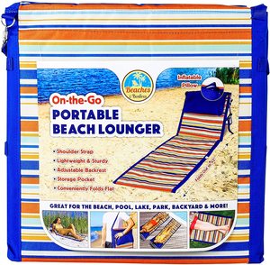 Chaise de plage pliante légère portable avec tapis de bronzage inclinable bas Design moderne chaise longue voyage en plein air <span class=keywords><strong>vacances</strong></span> d'été - Product Image 6