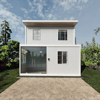 Bureau conteneur mobile et amovible, maison conteneur préfabriquée modulaire avec porte d'entrée en verre et fenêtre de sécurité