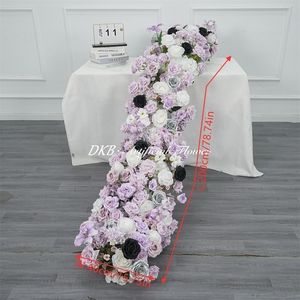 DKB Artificial <b>Flowers</b> Wedding Decoration & Supplies High End Purple Rose <b>Flower</b> Runner for Wedding and Birthday Party Decor - Product Image 2