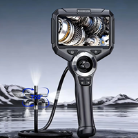 Endoscope industriel articulé 1080P, diamètre 6,2 mm/6,5 mm, sonde articulée à 4 voies, angle d'articulation de 120°, écran LCD IPS de 4,3 pouces