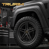 Rines Trurim Modernos en Gris Metálico, Diseño Cóncavo Forjado, Aleación, 15, 16, 17, 18, 19 Pulgadas, 5x100, 5x112, 5x114.3, Acabado Negro, para Skoda Octavia Superb VRS