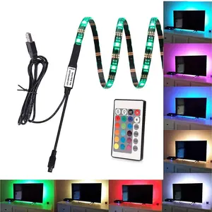 Hofoled USB ışık DC5V TV arka ışık SMD5050 1M 2M 3m 4M esnek su geçirmez RGB usb'li şerit led ışık