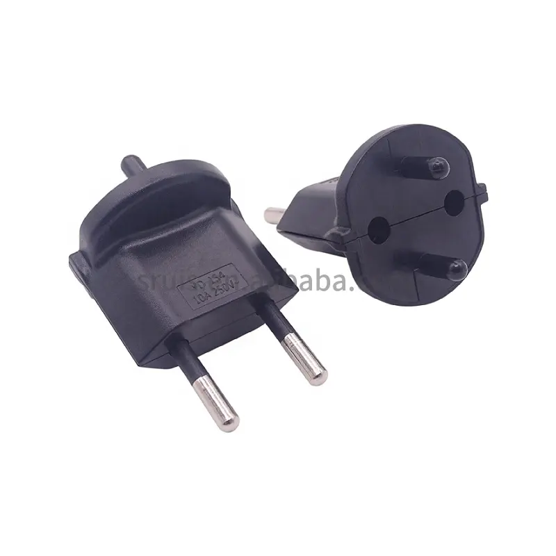 10A 250V EU To Swiss Plug Adapter 2 Pin Electric Plug Adapter For Switzerland