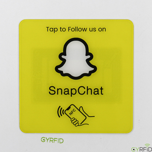 Prêt à expédier : Plaque acrylique NFC pour affichage de médias sociaux avec puce NFC213 pour Snapchat - Product Image 2