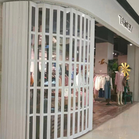 Porte pliante moderne en PVC avec cadre en alliage d'aluminium, porte accordéon en PVC plastique, vente en gros pour la maison, la cuisine et le salon