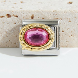 Pulsera Italiana de Moda con Dijes de Gemas Populares, Pulsera de Acero Inoxidable con Dijes Italianos - Product Image 6