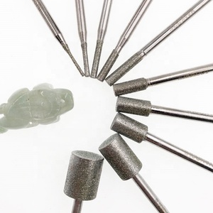 Hình Trụ Kim Cương Burs Gắn Điểm Đặt Đầu Mài <span class=keywords><strong>Bit</strong></span> Cho Đá Cẩm Thạch Ngọc Bích - Product Image 2