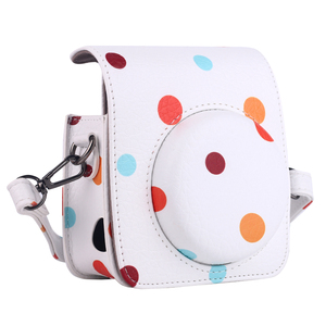 Bolsa de cuero PU para cámara instantánea <span class=keywords><strong>Fujifilm</strong></span> <span class=keywords><strong>Instax</strong></span> <span class=keywords><strong>Mini</strong></span> <span class=keywords><strong>90</strong></span> con lunares coloridos - Product Image 5