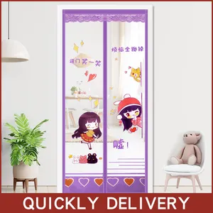 Wholesale Custom Dust Magnet Fly Door Curtain Magnetic Door Mosquito Net Retractable Fly Screens