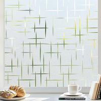 Película Decorativa de PVC con Patrón Moderno para Ventanas, Vinilo Esmerilado para Puertas, Protección Solar, Sin Adhesivo, para el Hogar