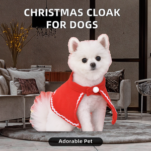 Pet <b>Dog</b> & Cat <b>Winter</b> Comfortable Christmas Cloak with Cute Animal Pattern Cloth - Product Image 2