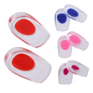 Gel Silicone Heel Cups/Pads - 1 Pair Heel Lifts for Achilles Tendonitis Shoe Wedge Inserts for Plantar Fasciitis