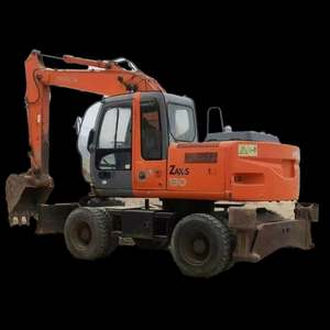 Excavadora de Ruedas Usada de la Marca Japonesa HItachi en SHANGHAI, Excavadora de 13 Toneladas HItachi ZX130 Usada con Tracción en las Ruedas y Motor Original - Product Image 1