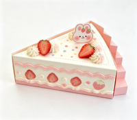 Caja Sorpresa DIY con Forma de Rebanada de Pastel, Caja Triangular de Dibujos Animados, Caja Ciega para Regalos de Fiesta de Cumpleaños Infantil, Caja de Cartón Vacía para Sorteos