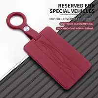 Housse de protection en caoutchouc de silicone liquide pour clé de voiture Tesla Model 3 Model Y, coque de protection pour porte-clés, accessoires décoratifs