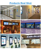 Affichage numérique Android mural avec cadre métallique de 13,3, 18,5, 21,5, 27, 32, 43 pouces, système de diffusion à distance et lecture vidéo