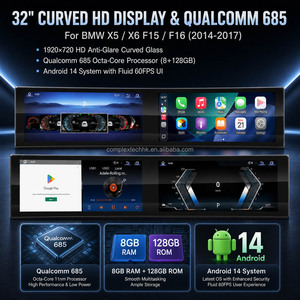 หน้าจอโค้งคู่ขนาด 32 นิ้ว ระบบ Android Carplay และ Android Auto พร้อมจอแสดงผลดิจิตอล สำหรับรถยนต์ BMW X5 X6 F15 F16 ปี 2011-2017 ระบบ CIC NBT - Product Image 6