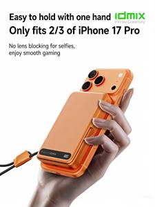 Batería Externa Magnética Inalámbrica IDMIX de 15W y 10000mAh con Cable Integrado para iPhone Serie 16/17, Paquete de Batería Portátil - Product Image 3