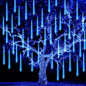 Luces de Navidad con Efecto de Lluvia de Meteoros, Luces LED de Exterior en Forma de Gota de Lluvia, Impermeables, para Jardín, Patio, Decoración Navideña - Product Image 1